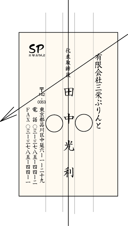 縦型名刺のレイアウトルール Blog