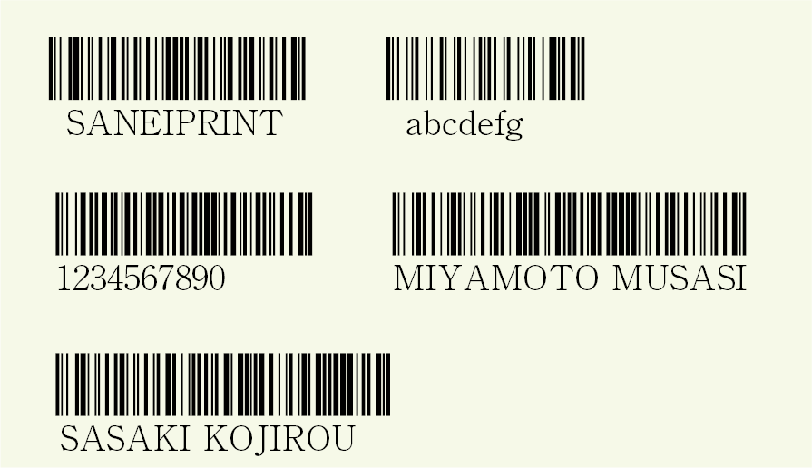 バーコード　CODE128　のフォント作ってしまいました。